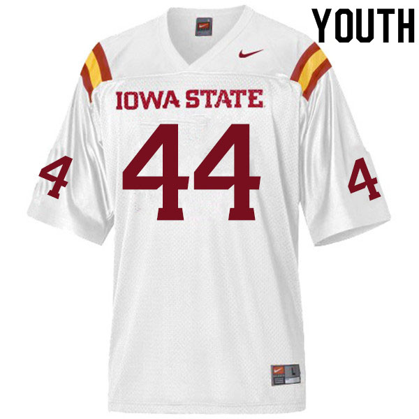 Iowa State Cyclones Youth #44 Gage Gunnerson Nike NCAA Authentic White College Stitched Football Jersey CE42L82HE
